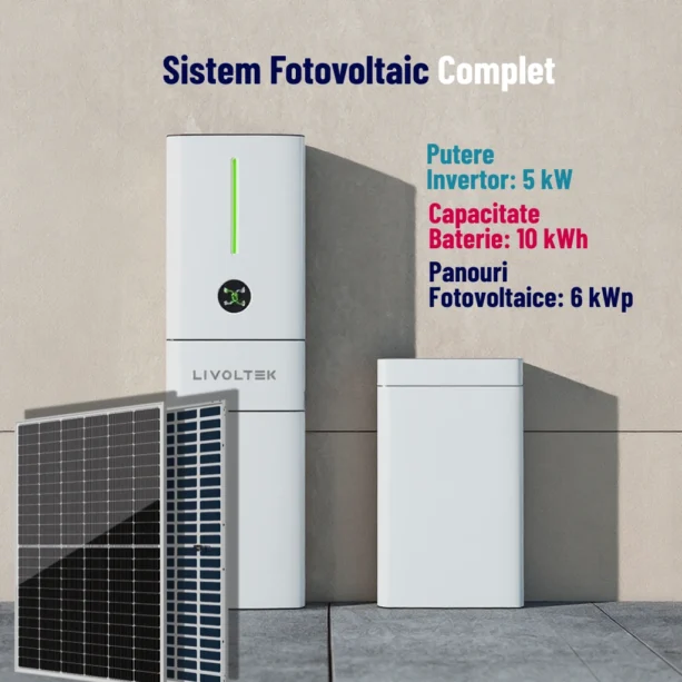 Sistem Fotovoltaic Complet - All-in-One Livoltek 5/10 + 6 kWp Panouri Tier 1 (Zn-shine, Jinko, Austa, Longi)
